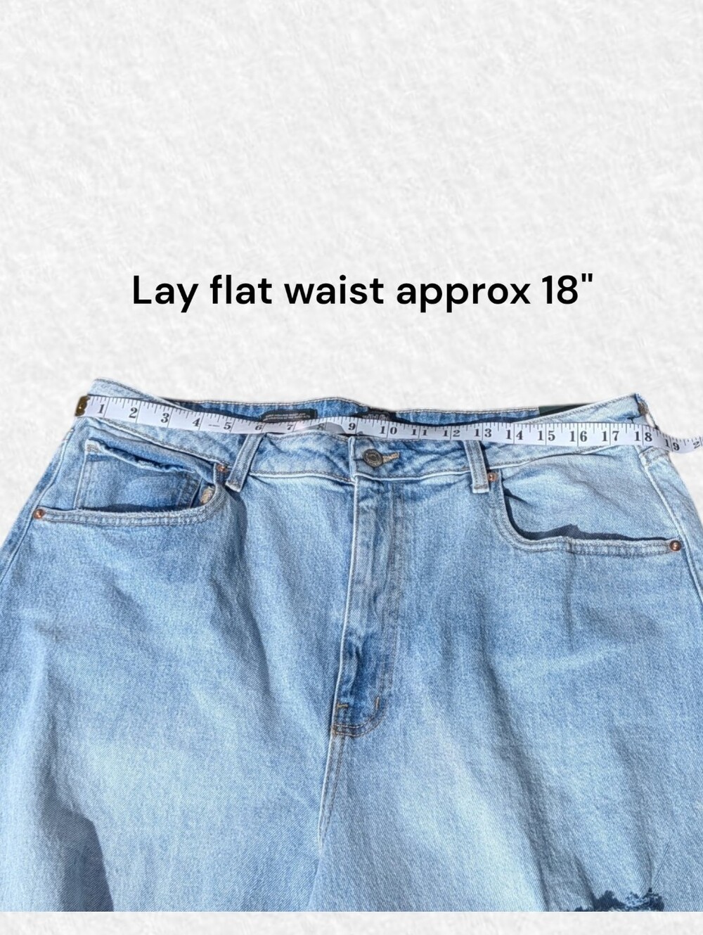 Wild Fable NEW Plus Size 18: Light Blue High-Rise Distressed Wide-Leg Jean-Women - Picture 6 of 8